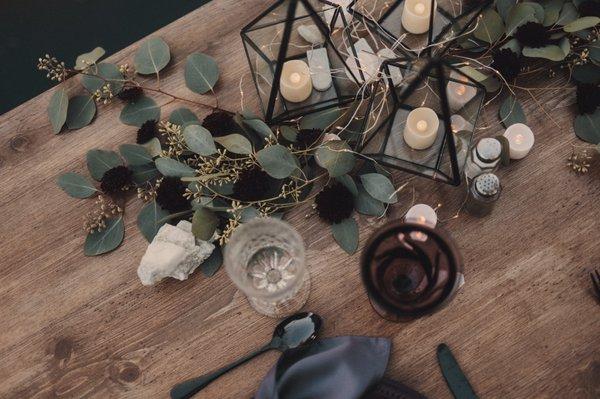 Table Greenery - September 2020 Wedding  Photography by Chris M. Stanton Stills & Motion Picture