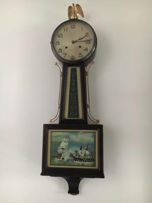 The banjo style clock we also brought home with us.