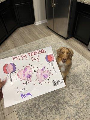 Valentine's Day Paw-print Art