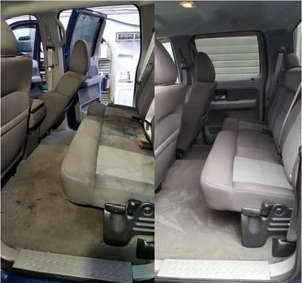 Before and after, interior detailing