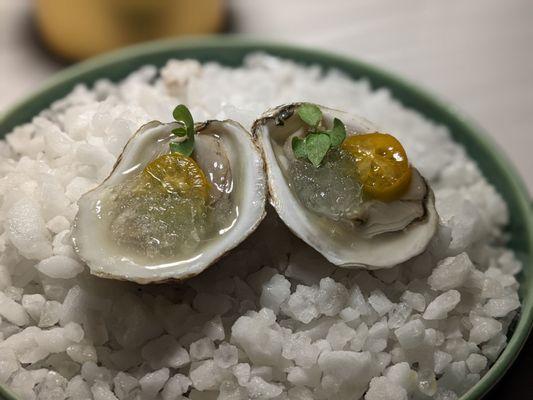 Oysters shooter (tasting menu portion)