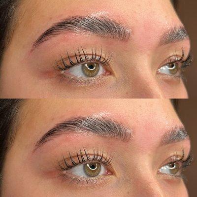 Lash Lift + Brow Lamination combo