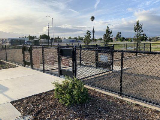 The small dog walking areas, looks relatively unused.