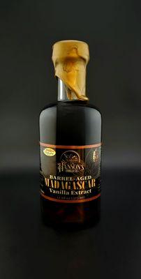 Our barrel-aged vanilla has matured in American oak barrels for 6 months.