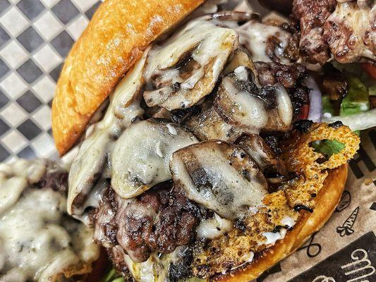 Mushroom Swiss Burger