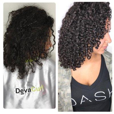 My before & after curly cut!! AMAZING!