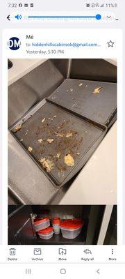 Dirty Cookie Sheet found stored away.