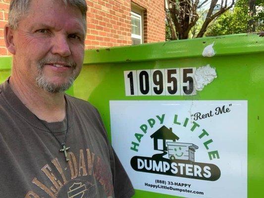 Job site with Happy Little Dumpster onsite.