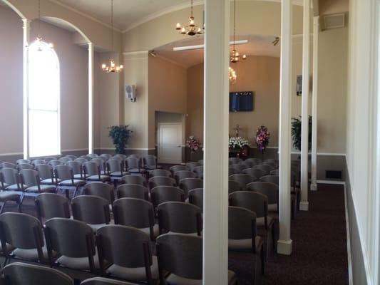 Our Large Chapel Seats 120 Plus Overflow space