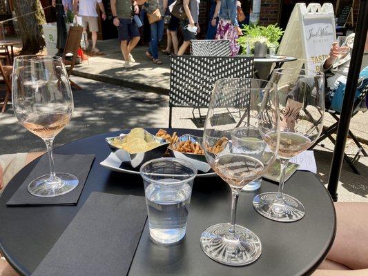 Street seating, wine flights and snacks