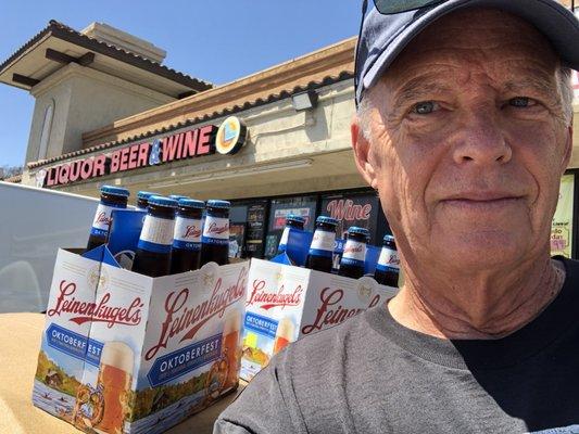 The proud owner of two Leinie's six packs!!