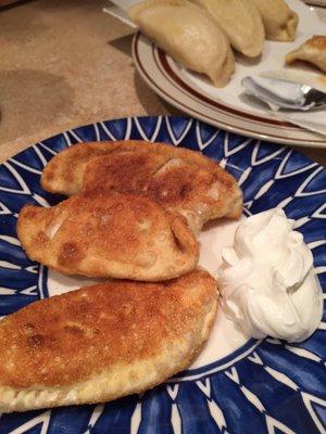 Fried Pizza pirogies. A MUST try!