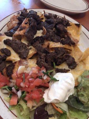 Steak nachos--AMAZING.