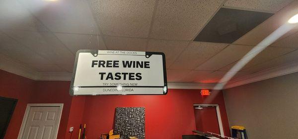 Free wine tastes