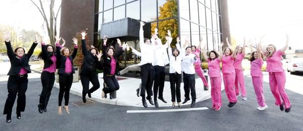 Our Smile Team jumps for joy when we help our patients!