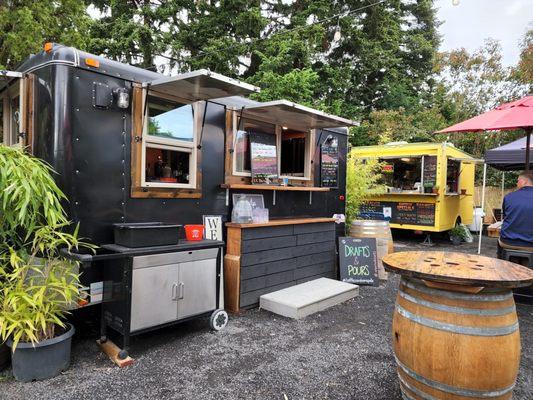 Outdoor tap cart and bbq food cart