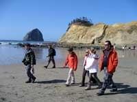 Hiking on the beautiful Oregon coast