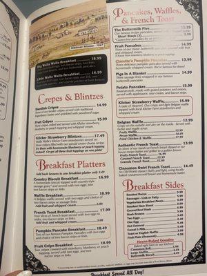 BREAKFAST MENU as of January 2023