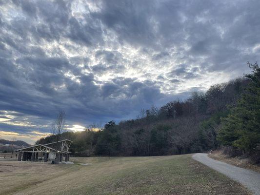 Beautiful sunset walk.