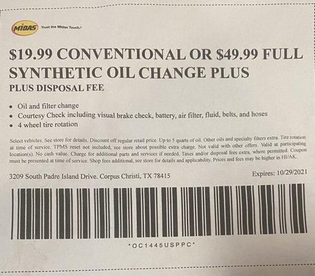 This is the coupon that they do not honor.