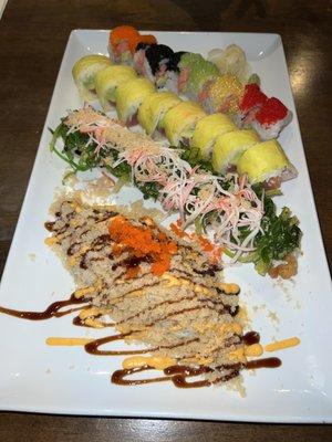 T to B: Fantasy Roll (~$17), Samurai Roll (~$16), Florida Roll (~$16), Volcano Roll (~$16)