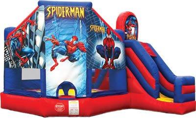 Ave fun in a spider man Combo Bouncer