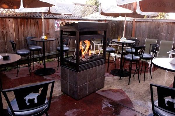 Our heated smoking patio...