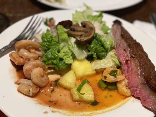 Salad with steak