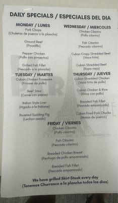 Menu - Specials