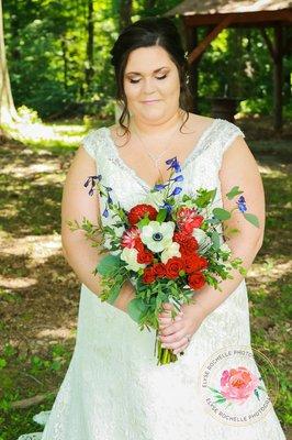 Fourth of July themed bouquet