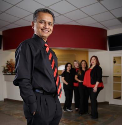 Orthodontic Team (l-R) Dr. Patel, Patty, Maureen, Lizeth, and Carmen