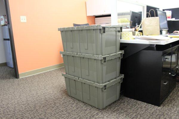 Our moving boxes are great for office moves!