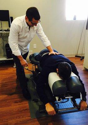 State of the art flexion/distraction chiropractic tables and equipment.