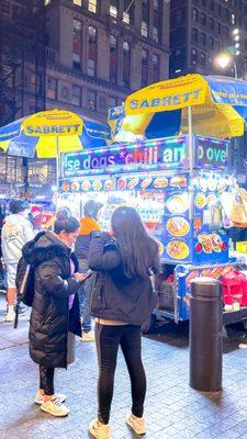 Hot dog cart at Vanderbilt and 42nd St