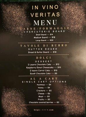 Food menu