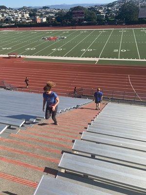 Stadium step workout! ‍