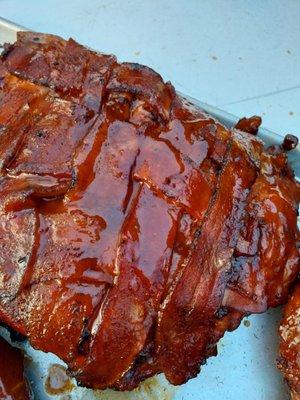 Cherry glazed ham