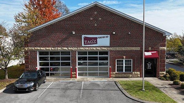 Exterior of building and parking.