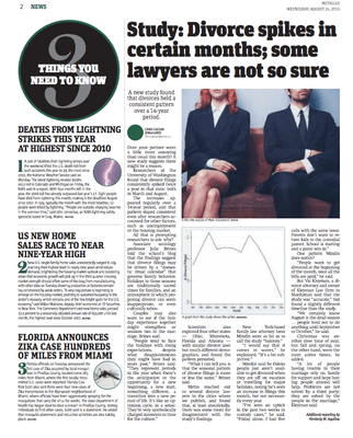 Leon Mindin Esq. quoted in the New York Metro about the seasonality of divorce in New York.