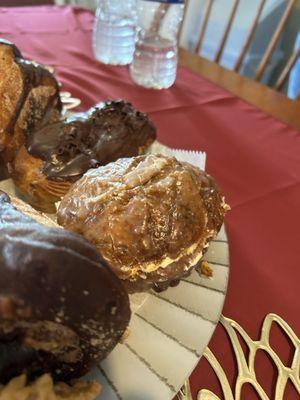 Pumpkin donut whoopie pie (with the eclair in the background)