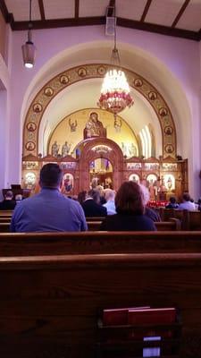 Inside the church