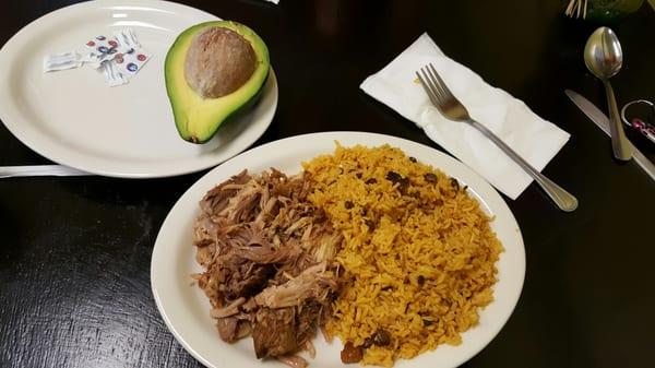 The best plate of Arroz con Gandules y pernil