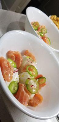 Salmon ceviche