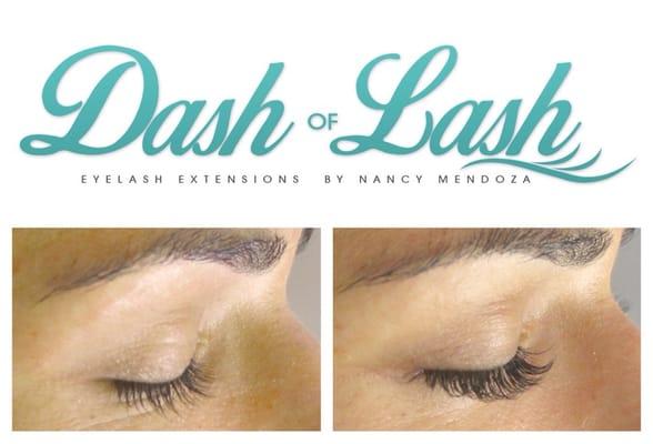 Enhance your naturally long lashes with silk lash extensions.