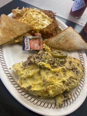 Omelet with Philly steak is FIRE