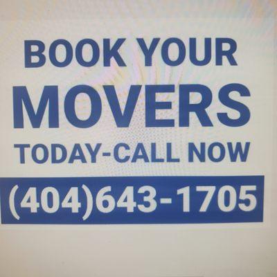 Book your Movers Now.