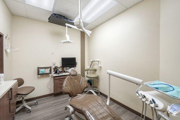 High-tech dental operatory at StarBrite Dental in Fremont, CA