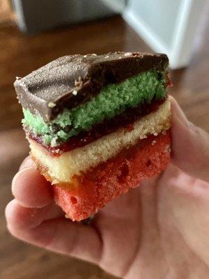 Delicious rainbow cookie