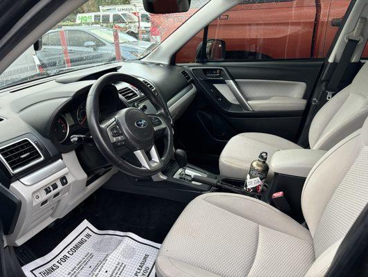 Front of interior vehicle after mold remediation.