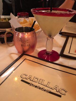 Cadillac margarita and Moscow mule